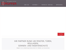 Tablet Screenshot of firma-hoffer.de